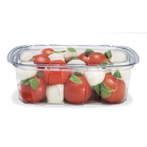 Placon 120069 Crystal Seal® 48 oz Clear Plastic Tamper-Evident Container -  8 3/4L x 7 7/8W x 2 5/16H