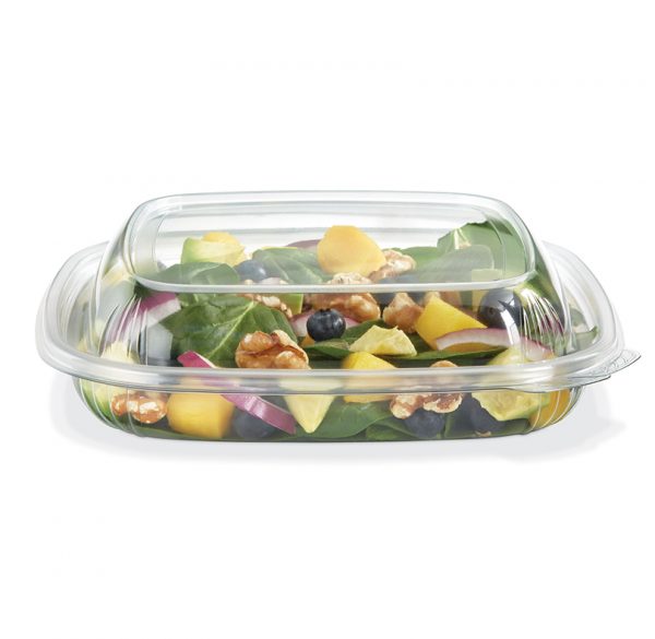 Placon : Fresh 'n Clear® Tamper-Evident Salad Bowl Medium 24oz Flat Lid