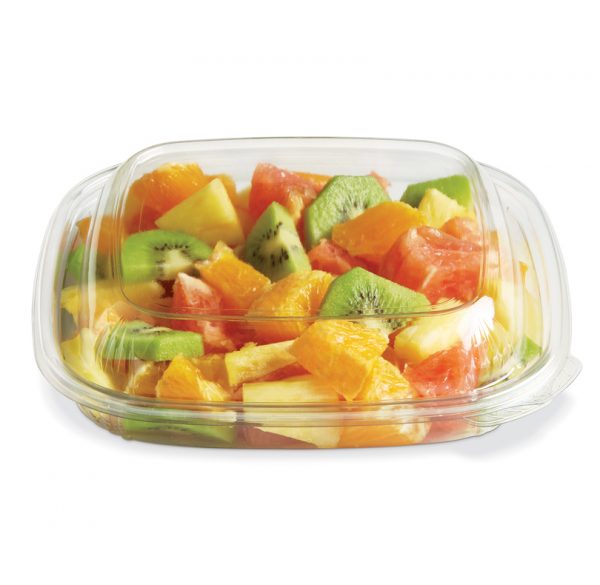 Placon : Fresh 'n Clear® Tamper-Evident Salad Bowl Medium 24oz Flat Lid