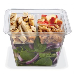 Modestly Priced Premium 3 COMPARTMENT SNACK CUBE CLEAR 1056/CS, snack  compartment containers 