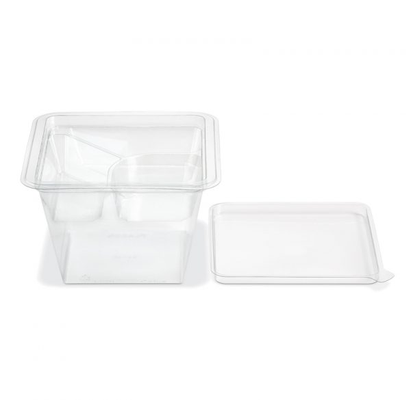 3 COMPARTMENT SNACK CUBE CLEAR 1056/CS