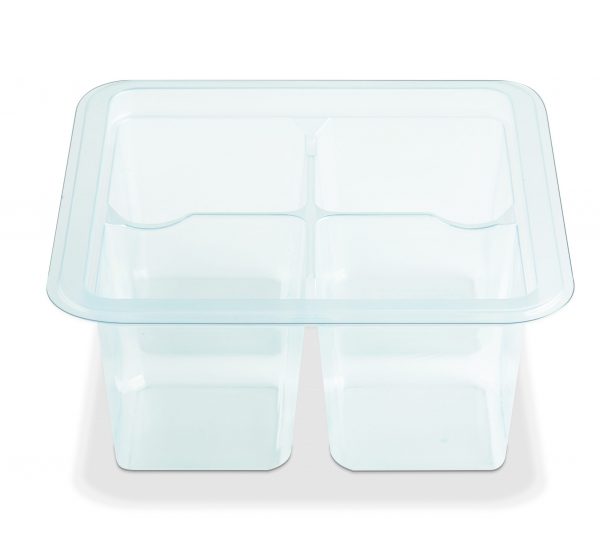 Placon : Fresh 'n Clear® Catering<br>4-Compartment Tray with Cup Area