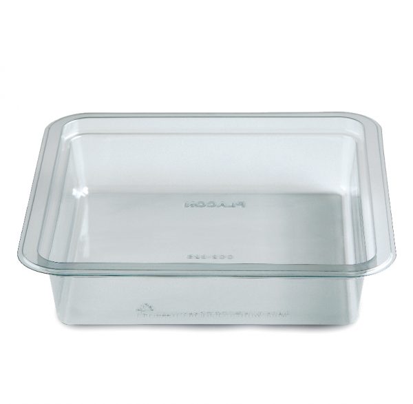 GoCubes™ 32 oz Clear PET Plastic Square Containers - 6L x 6W x 3 3/8H