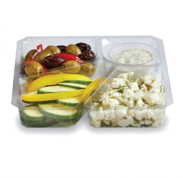 Placon 166489 Gocubes Disposable Food Containers 24 Oz Clear Pet