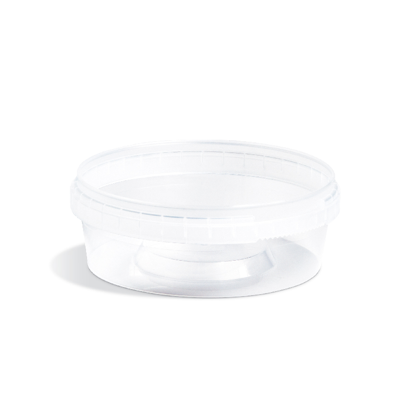 8 oz Clear PP Plastic Round Snap-Lock Containers (Tamper-Evident Lid) - Clear