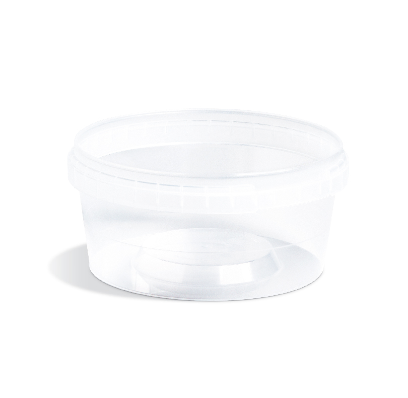 16 oz Clear PP Plastic Round Snap-Lock Containers (Tamper-Evident Lid) - Clear