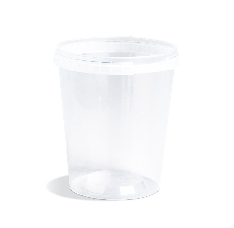 Pactiv YY4S32 4 Inch 32 oz Square Tamper Resistant Clear Plastic Container,  PWP APET - 480 Per Case-SPLYCO
