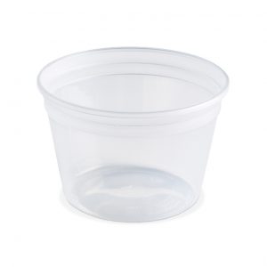 12 oz. White Polypropylene Z-Line Round Container