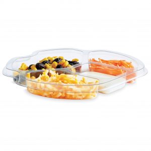 Take-out Salad Containers  64 oz. Black Disposable Plastic Catering Bowl