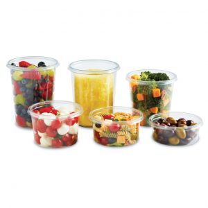 4.5oz Disposable Leak Proof Portion Plastic Containers with Hinged