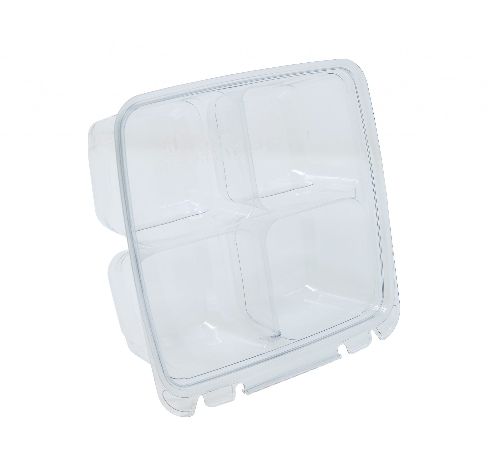 Placon : Crystal Seal® reFresh® 4-Compartment Square Container