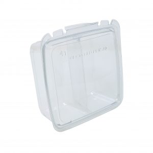 2 Compartment Clamshell Food Container - 9x6 Divided Hinged To Go Box