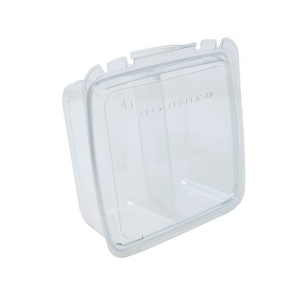 4 Compartments Clear Containers with Tamper Evident for Snacks and Veggies - 252/Case (Alternative to TSSB3R)