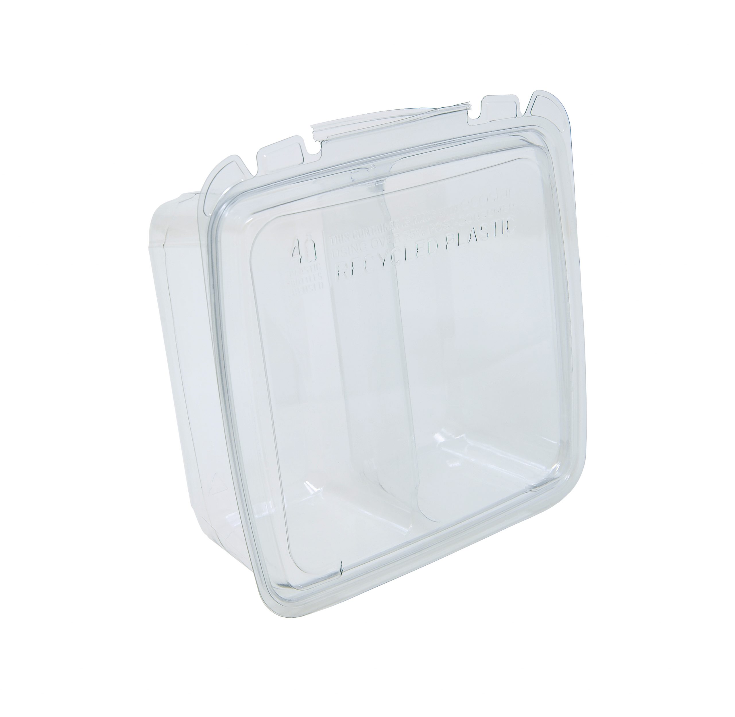 Crestware 7-1/4 x 7-1/4 x 4 Plastic Square Storage Container, Clear Clear Plastic SQC2