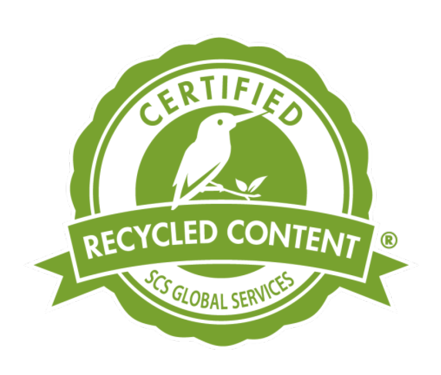 Certified Recycled Content seal from SCS Global Services