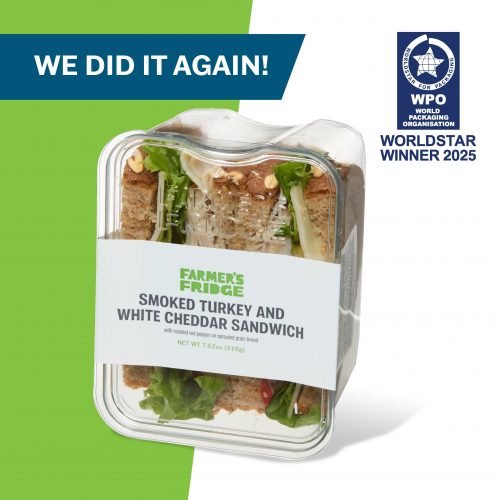 Farmer’s... Smoked Turkey and White Cheddar Sandwich package, named a WorldStar Winner 2025