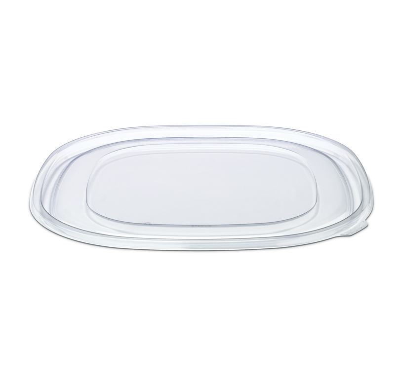 Clear oval glass serving platter