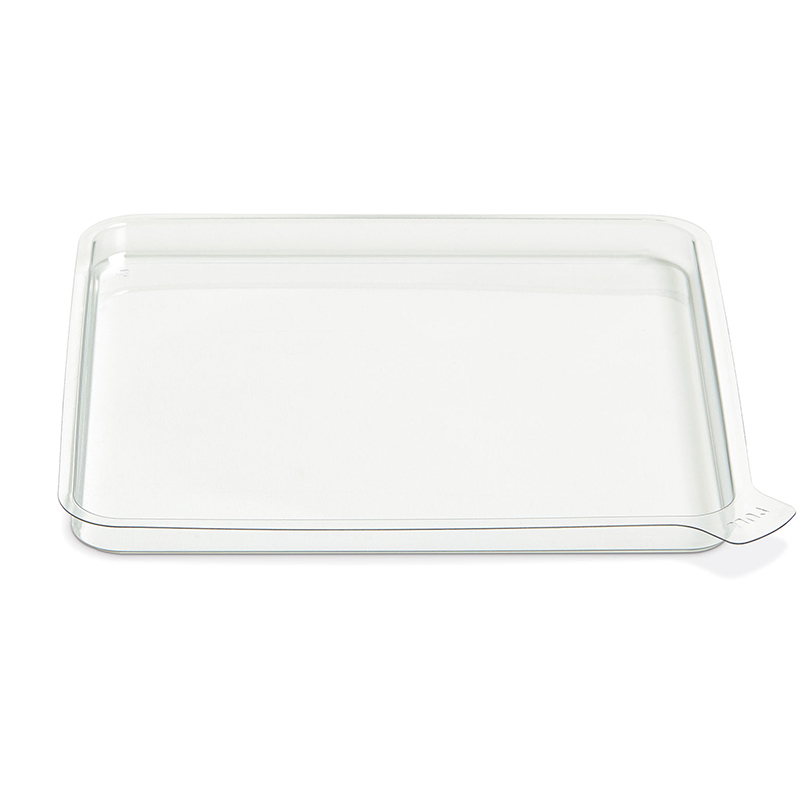 Clear rectangular glass baking dish with integrated side handles