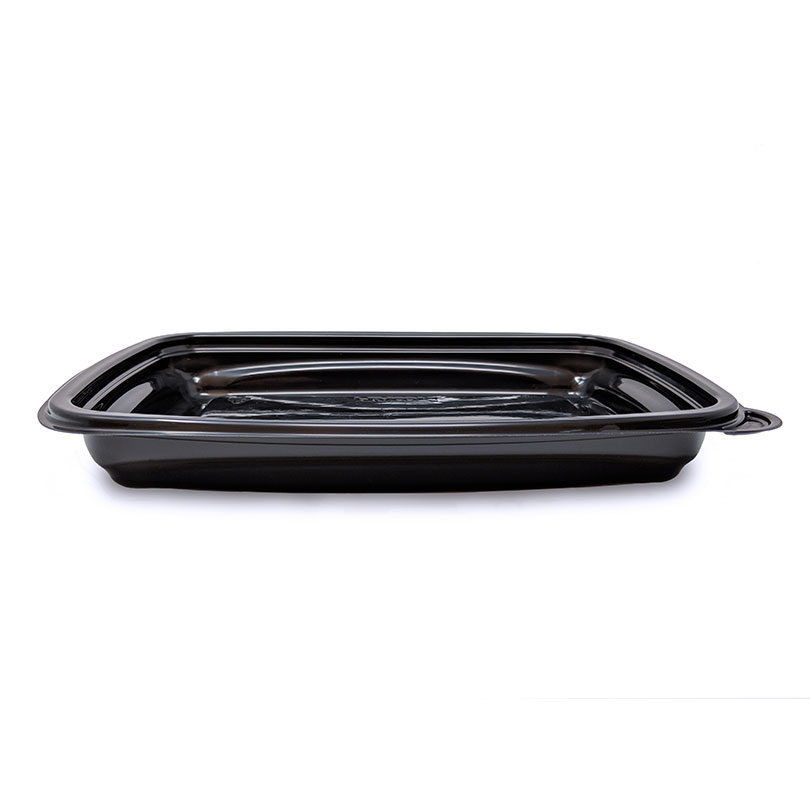 Black rectangular roasting pan with handles