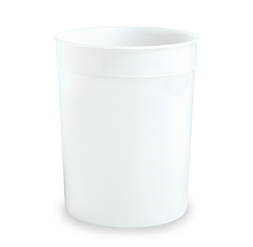 White disposable plastic cup