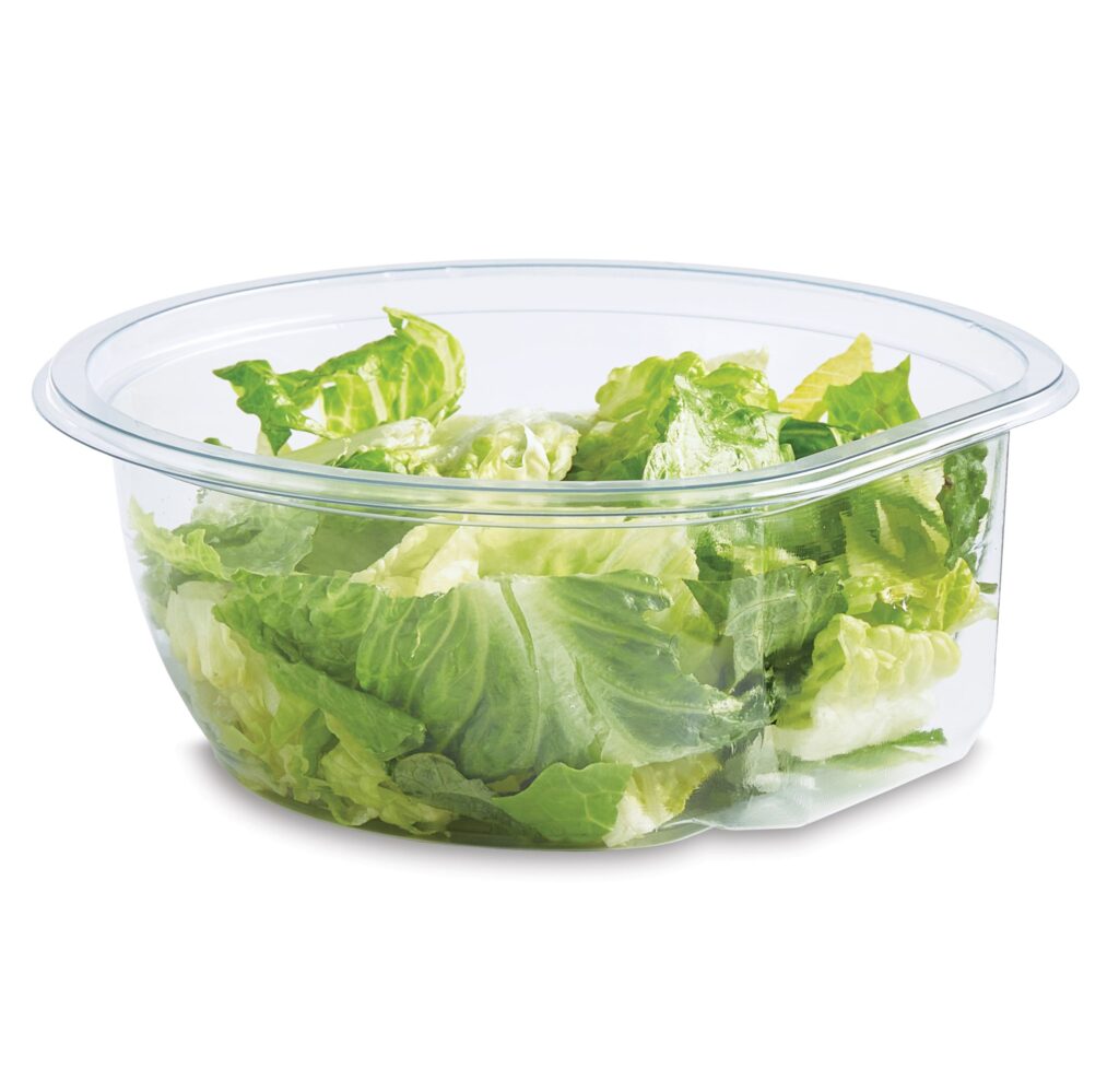 Bowl of chopped lettuce