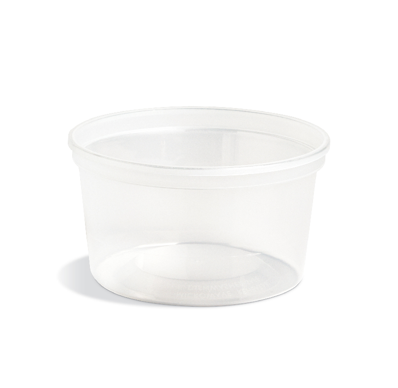 Clear plastic storage container