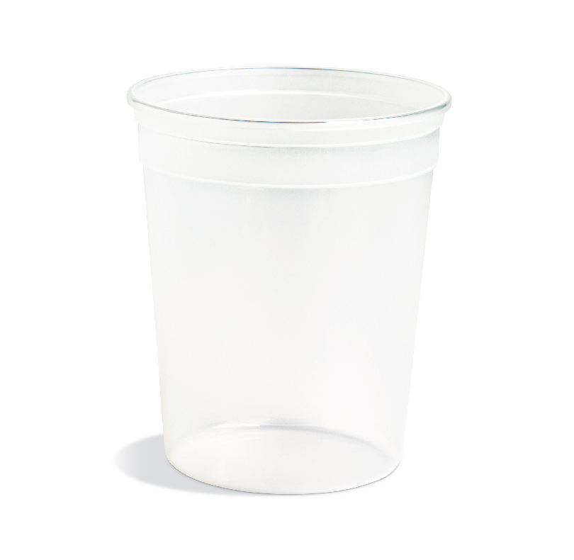 Translucent plastic cup