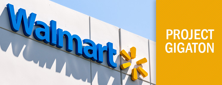 Walmart logo beside the words “PROJECT GIGATON”