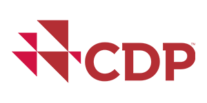 Red logo with a stylized geometric mark and bold lettering